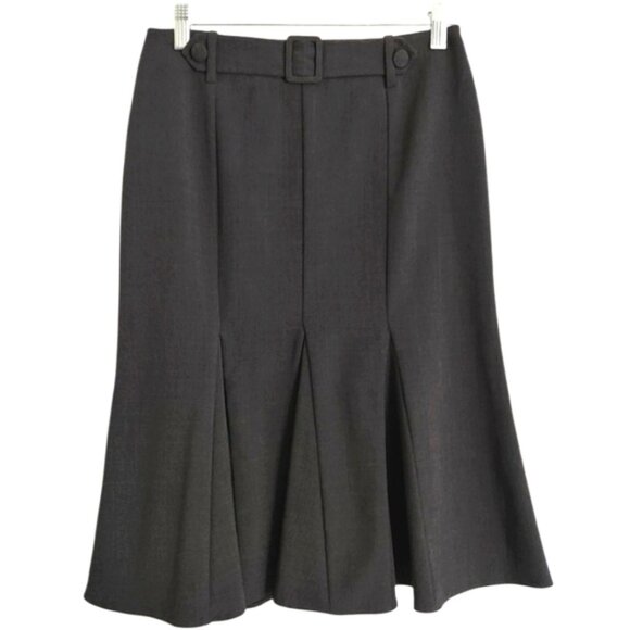 TRIBAL Midi-length Pleated Gray Skirt Size 2 - Picture 1 of 8